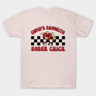 Sober Valentine's Day, Retro Valentine Sobriety T-Shirt